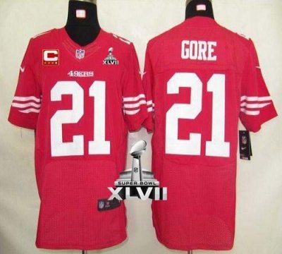 Jerseys Factory Cheap Nike 49ers #21 Frank Gore Red Team Color W