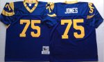 Jerseys Factory Cheap Mitchell And Ness Rams #75 Deacon Jones Bl