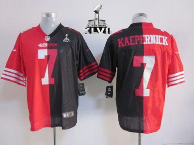 Jerseys Factory Cheap Nike 49ers #7 Colin Kaepernick Black/Red S