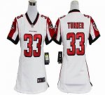 Jerseys Factory Cheap Nike Falcons #33 Michael Turner White Wome