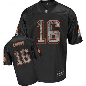 Jerseys Factory Cheap Sideline Black United Browns #16 Joshua Cr