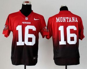 Jerseys Factory Cheap Nike 49ers #16 Joe Montana Red/Black Men's