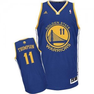 Jerseys Factory Cheap Warriors #11 Klay Thompson Blue Embroidere