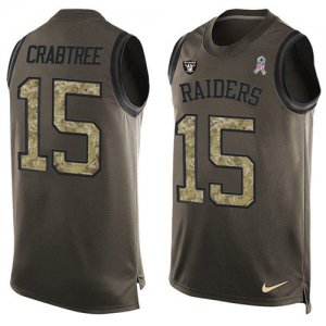 Jerseys Factory Cheap Nike Raiders #15 Michael Crabtree Green Me