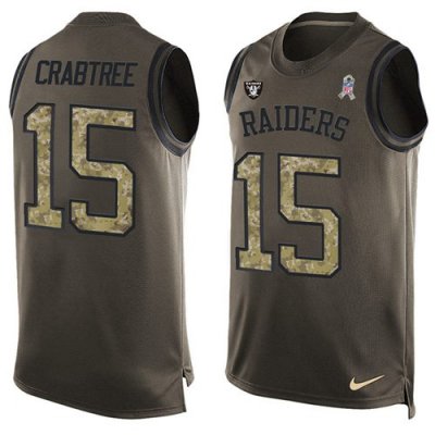 Jerseys Factory Cheap Nike Raiders #15 Michael Crabtree Green Me
