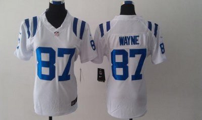 Jerseys Factory Cheap Nike Colts #87 Reggie Wayne White Women's