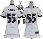 Jerseys Factory Cheap Nike Ravens #55 Terrell Suggs White Super