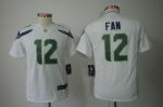 Jerseys Factory Cheap Nike Seahawks #12 Fan White Youth Embroide