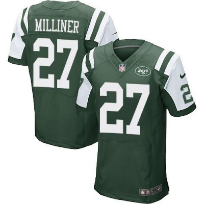 Jerseys Factory Cheap Nike Jets #27 Dee Milliner Green Team Colo