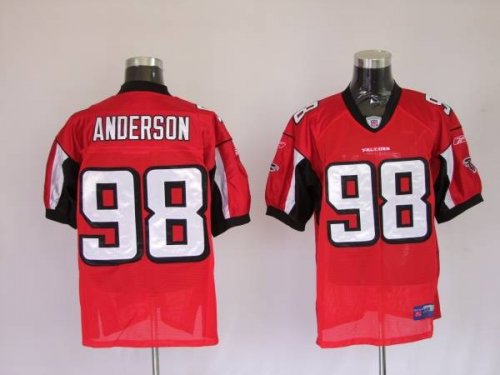 Jerseys Factory Cheap Falcons #98 Jamaal Anderson Red Stitched N