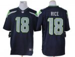 Jerseys Factory Cheap Nike Seahawks #18 Sidney Rice Steel Blue T