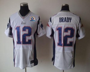 Jerseys Factory Cheap Nike Patriots #12 Tom Brady White With Hal