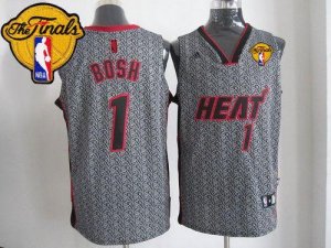 Jerseys Factory Cheap Heat #1 Chris Bosh Grey Static Fashion Fin