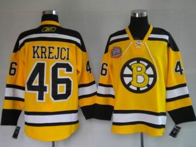 Jerseys Factory Cheap Bruins #46 David Krejci Embroidered Winter