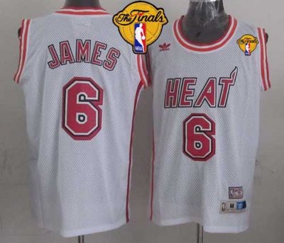 Jerseys Factory Cheap Heat #6 LeBron James White Swingman Throwb