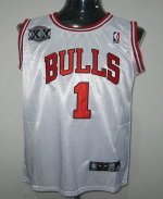 Jerseys Factory Cheap Bulls #1 Derrick Rose White With 20TH Embr