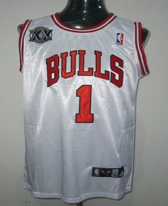 Jerseys Factory Cheap Bulls #1 Derrick Rose White With 20TH Embr