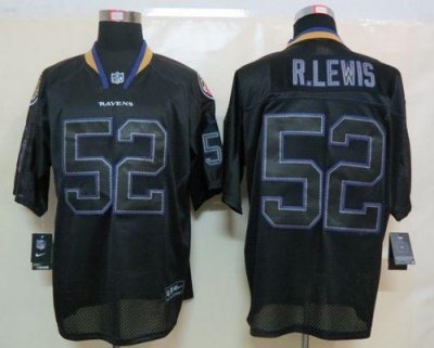Jerseys Factory Cheap Nike Ravens #52 Ray Lewis Lights Out Black