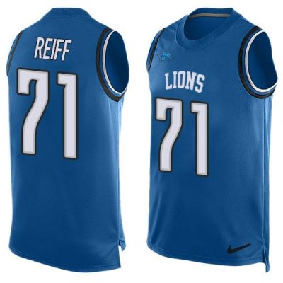 Jerseys Factory Cheap Nike Lions #71 Riley Reiff Blue Team Color