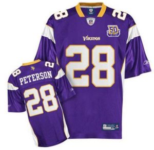 Jerseys Factory Cheap Vikings #28 Adrian Peterson Purple Team 50