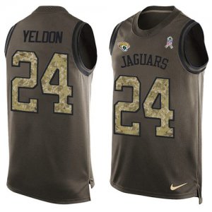 Jerseys Factory Cheap Nike Jaguars #24 T.J. Yeldon Green Men's S