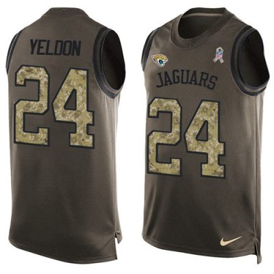 Jerseys Factory Cheap Nike Jaguars #24 T.J. Yeldon Green Men's S