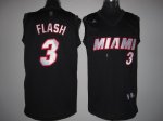 Jerseys Factory Cheap Heat #3 Dwyane Wade Stitched Black Flash F
