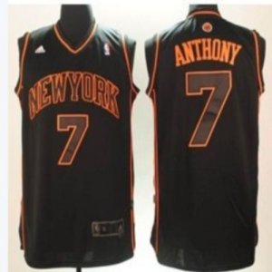 Jerseys Factory Cheap Knicks #7 Carmelo Anthony Swingman Black W