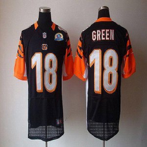 Jerseys Factory Cheap Nike Bengals #18 A.J. Green Black Team Col