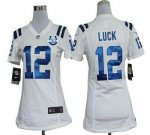 Jerseys Factory Cheap Nike Colts #12 Andrew Luck White With 30TH
