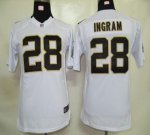Jerseys Factory Cheap Nike Saints #28 Mark Ingram White Youth Em
