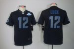 Jerseys Factory Cheap Nike Colts #12 Andrew Luck Black Impact Wi