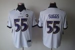 Jerseys Factory Cheap Nike Ravens #55 Terrell Suggs White With A