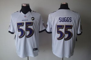 Jerseys Factory Cheap Nike Ravens #55 Terrell Suggs White With A