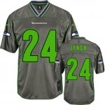 Jerseys Factory Cheap Nike Seahawks #24 Marshawn Lynch Grey Men'