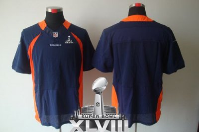 Jerseys Factory Cheap Nike Broncos Blank Navy Blue Alternate Sup