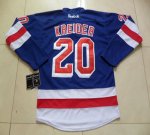 Jerseys Factory Cheap Rangers #20 Chris Kreider Blue Home Embroi