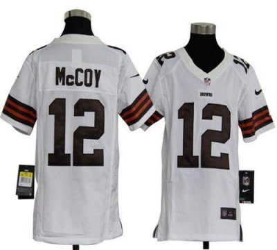 Jerseys Factory Cheap Nike Browns #12 Colt McCoy White Youth Emb