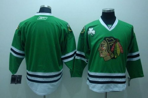 Jerseys Factory Cheap Blackhawks Embroidered Blank Green NHL Jer