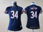 Jerseys Factory Cheap Bears #34 Walter Payton Blue Women's Field