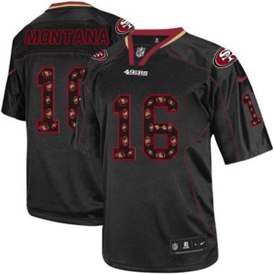 Jerseys Factory Cheap Nike 49ers #16 Joe Montana New Lights Out