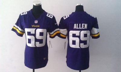 Jerseys Factory Cheap Nike Vikings #69 Jared Allen Purple Team C