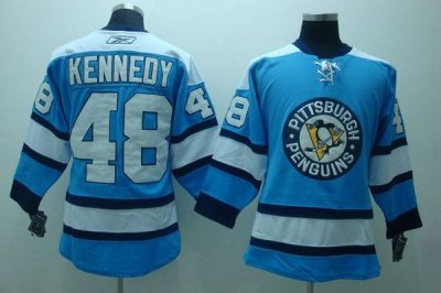 Jerseys Factory Cheap Penguins #48 Tyler Kennedy Embroidered Blu