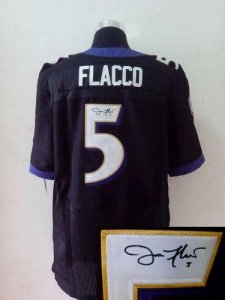 Jerseys Factory Cheap Nike Ravens #5 Joe Flacco Black Alternate