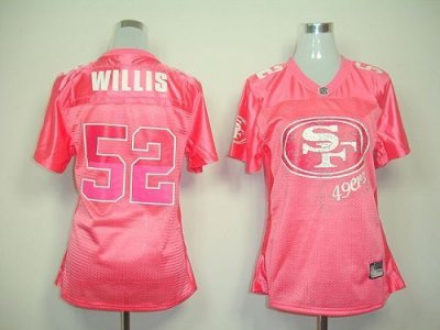 Jerseys Factory Cheap 49ers #52 Patrick Willis Pink 2011 Women's