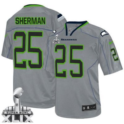 Jerseys Factory Cheap Nike Seahawks #25 Richard Sherman Lights O
