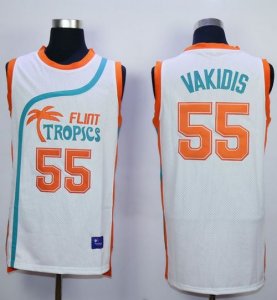 Jerseys Factory Cheap Flint Tropics #55 Vakidis White Semi-Pro M