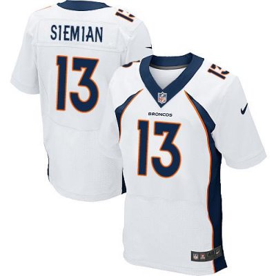 Jerseys Factory Cheap Nike Broncos #13 Trevor Siemian White Men'