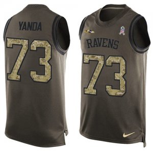 Jerseys Factory Cheap Nike Ravens #73 Marshal Yanda Green Men's
