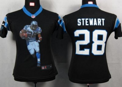 Jerseys Factory Cheap Nike Panthers #28 Jonathan Stewart Black T
